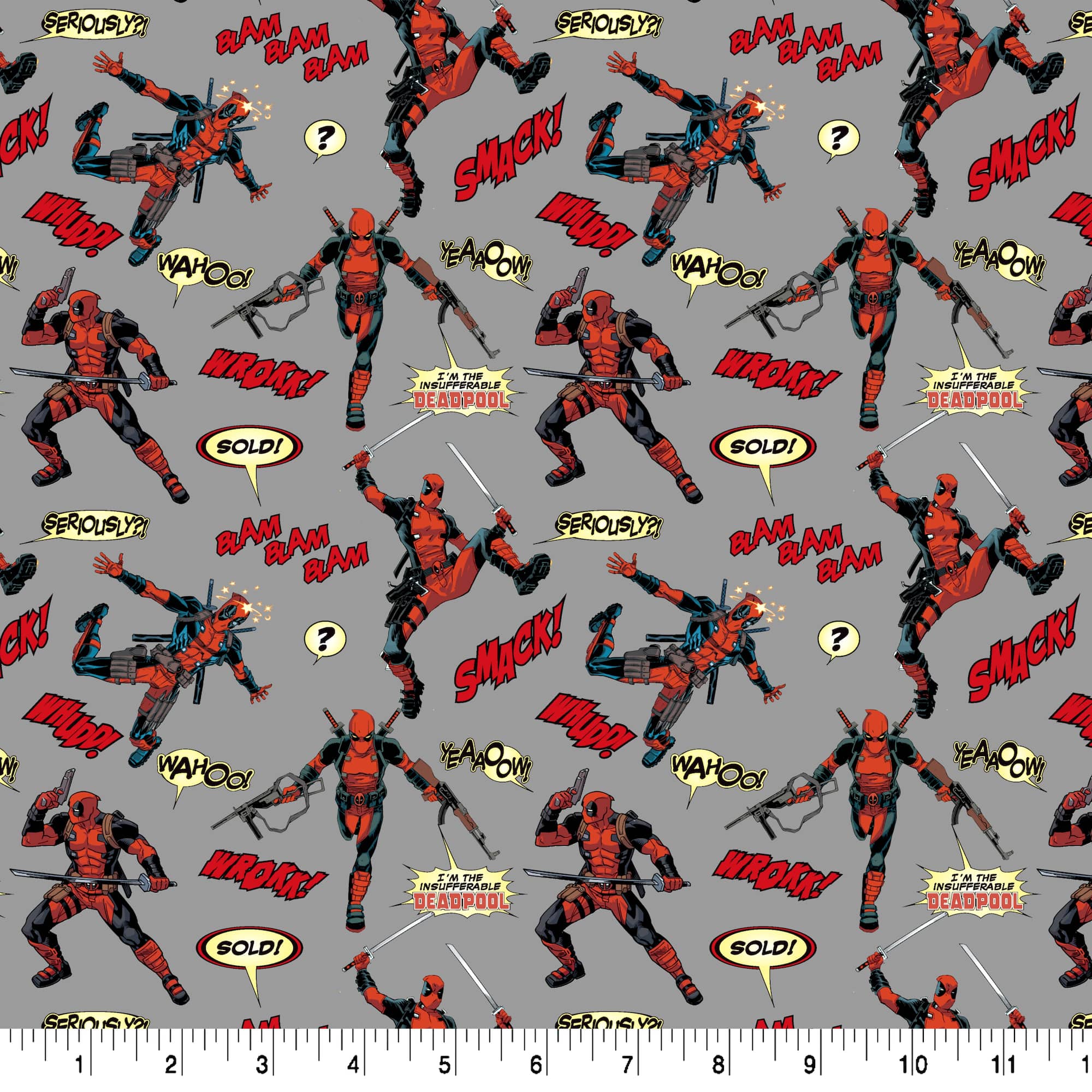 Marvel® Deadpool Packed Cotton Fabric